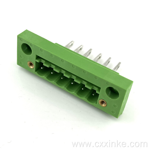 hot sell 5.08mm pitch plug-in type through wall terminal block socket